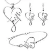 Stainless Steel Necklace Bracelet Earring Set Pendant Cross Jewelry for Women Men Fashion Gift