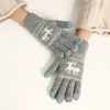 Party Favor Adult lovely deer Plush thickened cold proof and warm riding gloves men's and women's touch screen gloves T2I52947 32d