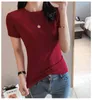 Wwenn Summer Tシャツの女性Y2KカジュアルレディースティーシャツセクシーなVネックトップス半袖Tシャツレディース服210507