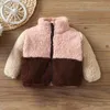 Куртки детская зимняя одежда мода с длинным рукавом молния детские пальто утолщения теплый фланель для одежды 0-18м
