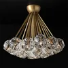 Lampadiers American Rh Luxury Gold / Chrome Black LED G9 Chandelier Camera da letto 11 cm Big K9 Lamting Crystal Lamting Lamparas