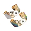 Nubuck 015 übertriebener Schmetterlingsarm Armband Armband Big Armband Armband 18 -mm -Schnappknopf Schmuck für Frauen 7929949