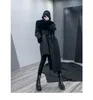 Asymmetrical Quilted Jacket Women Parka Lace Up Fur Collar Coat Designer Winter Fashion Overcoat 210427