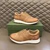 2021SS Top Kwaliteit Casual schoenen Luxe designer Sneaker echt lederen gaas Pointed Toe Race Runner buiten zijn maat38-45 MKJL0001