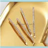 Fasce per capelli Jewelry1/12 Pcs Clip di strass per le donne Aessories Clip di cristallo Ragazze Barrette Pins Gioielli per capelli Copricapo Drop Delivery 2021 F