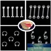 5Pcs Piercing Tongue Barbell Ladies Simple Nose Ring New Style Retainer Stud Clear Transparent For Women Body Jewelry Bioflex