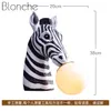 Lampy ścienne nowoczesne kreskówki Zebra LED LED salon salia sofa sofa