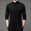 デザイン秋と冬の男性タートルネックプルオーバーセーターファッションソリッドカラー厚くて暖かい底部のシャツ男性ブランド服