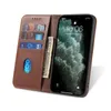 Étuis de téléphone portefeuille en cuir de qualité supérieure avec porte-cartes pour iPhone 15 Pro Max 14 13 12 Samsung S24 Ultra Plus Note 20 A01 A11 A31 A51 A71