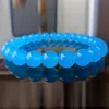 MG1199 8 mm New Design Genuine South African Blue Topaz Bead Bracelet for MEN Fashion Birthday Gift for Him