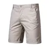 Zomer 100% Solid Shorts Mannen Hoge Kwaliteit Casual Business Social Elastic Taille 10 kleuren strand