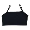 Femmes Shapers Femmes 62-84 cm Écolière Filles Sport Formation Soutien-Gorge Spaghetti Strap Bandeau Cami Crop Top Monocouche Côtelé Solide