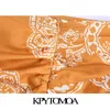 Kpytomoaの女性のファッション印刷プリツの小型スカートヴィンテージハイウエストバックジッパー女性スカートMujer 210730