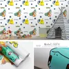 Wall Stickers pvc thick self-adhesive wallpaper cartoon girl heart warm children's room green bedroom sticker size 10m*45cm