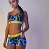 Summer Women Swimwear Two Piece Bikini Swimsuit Print Tracksuits Sexy Beach Swim Clothes