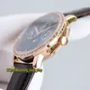 Eternity Klockor K6F Uppgradering Version 43175 / 000R-B519 Cal.112QP Automatisk Iced Out Mens Watch Perpetual Calendar Moon Fas Blue Ring Rose Gold Case Diamonds Bezel