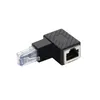 90 grader Ethernet LAN RJ45 Man till kvinnlig omvandlare Extender Adapter CAT5 Nätverkskabelkontakt Partihandel XBJK2107