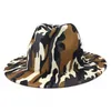 Simple Colorful Wide Brim Church Derby Top Hat Panama Felt Fedoras Hats for Men Women British Style Jazz Trilby Cap