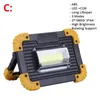 Floodlights Spotlight portátil LED Work Light USB Lanterna Recarregável Lâmpada de viagem ao ar livre para acampamento Lanterna Use 18650 Bateria 5200mAh