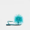 2022 flache Damen-Sandalen aus Straußenhaar, mehrfarbig, passende Größe 35–42, komplett verpackte Flip-Flops