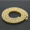 2021 12 mm Miami Cuban Link Chain Naszyjnik Bracelet tenisowy Zestaw dla męskiego Bling Hip Hop lodowane Diamond Złoty Srebrny Raper W241i