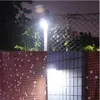 Lámpara de calle de seguridad impermeable al aire libre con sensor de movimiento de radar con energía solar de 16 LED - blanco