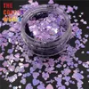 Juego de purpurina de Color láser brillante de 12 estrellas con forma de mezcla de amor y cruz de TCT-056 para decoración de uñas y maquillaje DIY