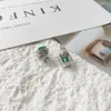 Amorita Boutique simples Brincos de cristal verde