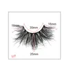 8D Fluffy 25mm Mink Eyelashes Extensions Soft Thick False Lashes Eye Makeup Accessory With Square Storage Box