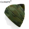 CLIMATE Camouflage Beanie Hat Men Beanies Men Winter Warm Hats Beanies Camou Hat Military Army Cool Knitted Beanie Hat for Men Y21111