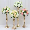 Party Decoration Mermaid Metal Stand With Artificial Flower Ball For Wedding Table Centerpiece Bouquet Home Decor 10 Sets