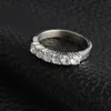 Обручальные кольца из нержавеющей стали модный Циркон Серебро Цвет Аметист Аквамариновое кольцо для женщин Подарочный подарок