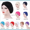 Women Beads Elastic Turban Hat Muslim Chemo Cap Arab Hair Loss Head Scarf Wrap Cover Skullies Beanies Random Color Wv7Wz Beanieskull C Kzauz