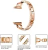 Diamentowy Bransoletka Metalowa Pasek Do Zegarek Apple 44mm 42mm 40mm 38mm Bands Fashion Women Wristbands Iwatch Series 6 5 4 SE Watchbands Smart Akcesoria