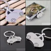 Keychains Fashion Aessories Metal Key Ring Vintage Car Shaped Vehicle Keychain Keyring Keyfob Pendant Decoration Creative Gift Drop Delivery