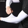 Ginocchiere Ciclismo Manicotti da corsa Manicotti rinfrescanti in seta di ghiaccio per uomo Coperture estive Braccia Protezione solare UV Sicurezza sportiva Compressione Gomito