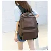 Moda Deri Sırt Çantası Kadın Erkek Laptop Çantaları Spor Açık Geri Paketi Unisex Okul Daybag Bag126 X0529