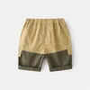 Summer boys casual patchwork Cargo shorts 3 colors cotton all-match thin 210708