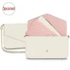 3 点セットデザイナー女性バッグ最高品質のクロスボディバッグ財布バックパックハンドバッグ財布カードホルダーショルダーチェーントートボックス付き