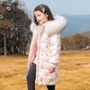 -30 ryska vinterflickor långa kläder vattentäta riktiga päls huva ner kappa tjej tonåring barn outwear varm parka tz600 h0910