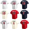 2021 Marcell Ozuna Jersey 5 Freddie Freeman 7 Dansby Swanson 13 Ronald Acuna Jr. 1 Ozzie Albies Mike Soroka Maglie da baseball