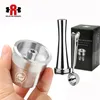 ICafilas STAINLESS STEEL Metal Compatible for illy coffee Machine Maker Refillable Reusable Capsule fit Espresso Cafe 211008