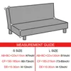 Universal Armless Sofa Bed Cover Folding Modern seat slipcovers stretch covers Couch Protector Elastic Futon Spandex 211207