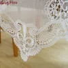 Butterfly Table Runner Creative Luxury Weding Party Dekorativa Broderade Lace Trim Vit Färg Mesh Tyg 210708