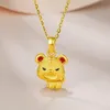 Chains Cute Pendant Zodiac Necklace Chain For Women Collier Gold Plated Jewelry Arcane Pink Y2k Accessories Tiger Year 20227395091