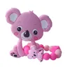 1 stks Baby bijtring Oral Care Infant Molars Food Grade Koala Silicone Clips Armband Fopspeen