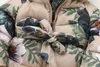 여자 겨울 재킷 소녀를위한 캐주얼 후드 지퍼 겉옷 코트 코튼 패딩 된 인쇄 어린이 옷 2-9 YRS 211222