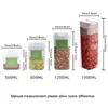 7Pcs/lot Food Storage Container Plastic Kitchen Refrigerator Noodle Box Multigrain Moisture-proof Tank Transparent Sealed Cans Snack Boxes HY0079