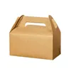 50 Stücke Kraftpapier Box Mit Griff Hochzeit Geschenkbox Muffin Verpackung Party Geburtstag Dessert Backpaket Kekse Cupcake Box H1231