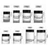 Clear Glass Jar Butelka z czarnym / złotym Cap Food Grade Non-Stick For Cream Cosmetics Wax DAB Słoiki Koncentrateczne 5/10 / 15/20 / 30 / 50ml SN5648